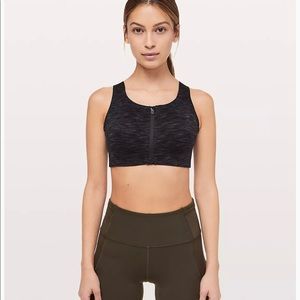 Enlite bra front zip high support lululemon